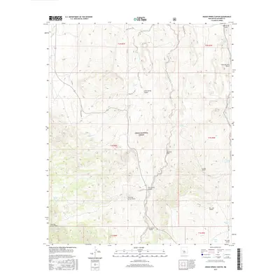 2017 Map of Indian Spring Canyon, 2017 Print