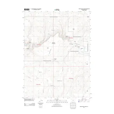 2013 Map of Indian Water Canyon, 2013 Print
