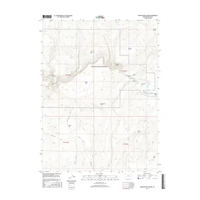 2016 Map of Indian Water Canyon, 2016 Print