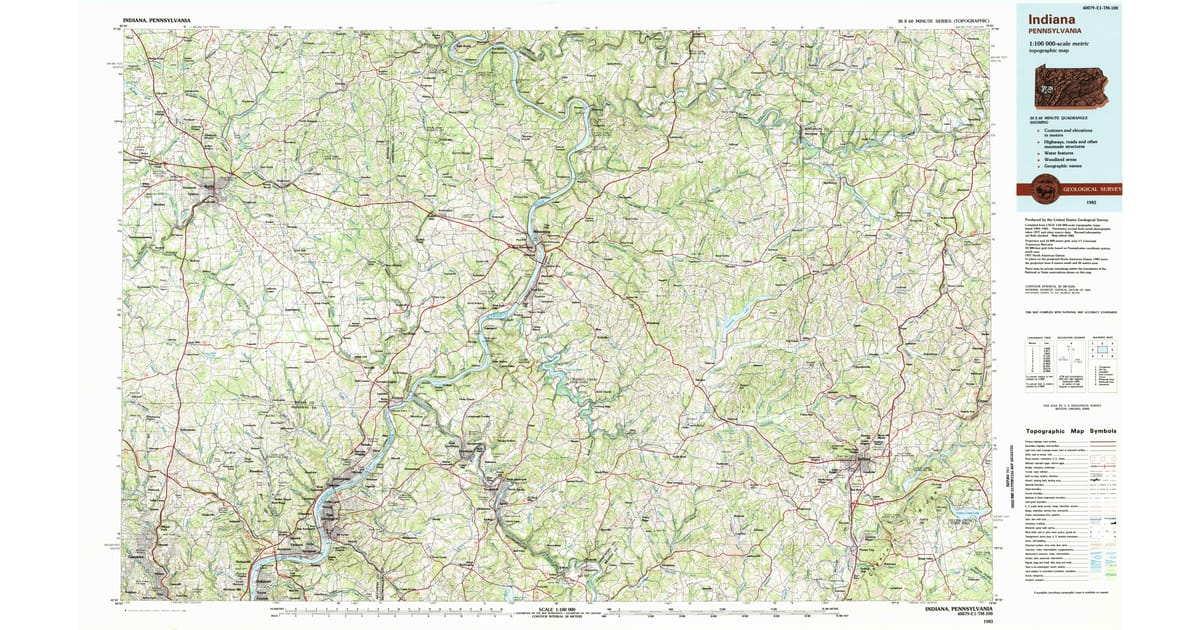 1980s Maps of Avonmore Westmoreland - Indiana Armstrong County Pa Usgs Topo 1983 Og 1200x630 