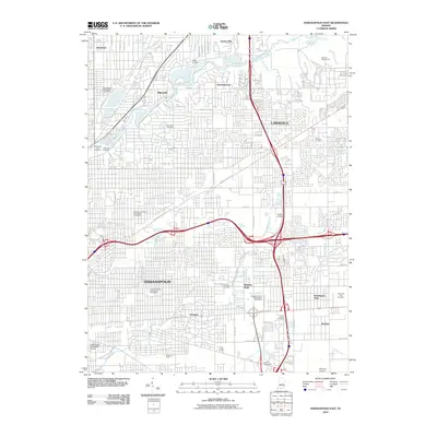 2010 Map of Indianapolis East, 2010 Print