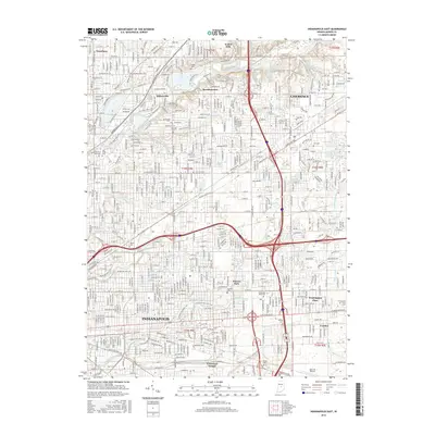 2016 Map of Indianapolis East, 2016 Print