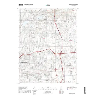 2019 Map of Indianapolis East, 2019 Print