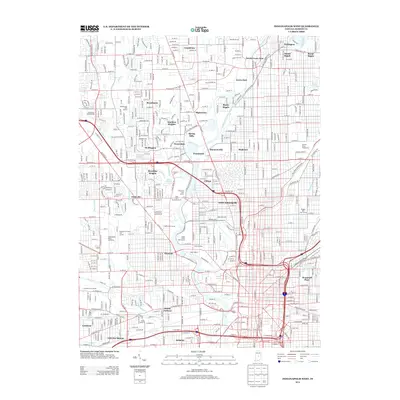 2013 Map of Indianapolis West, 2013 Print