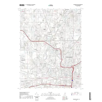 2019 Map of Indianapolis West, 2019 Print