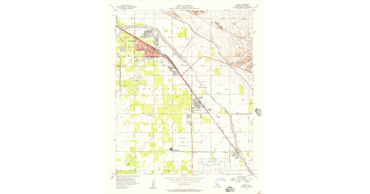 1956 Map of Indio, CA — High-Res | Pastmaps