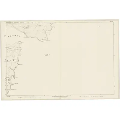 1878 Map of Inverness-shire (Hebrides), Sheet LXI, 1881 Print