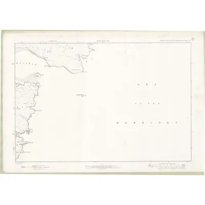 1901 Map of Inverness-shire - Hebrides Sheet LXI, 1903 Print