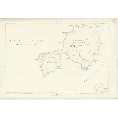 1878 Map of Inverness-shire (Hebrides), Sheet XII, 1881 Print