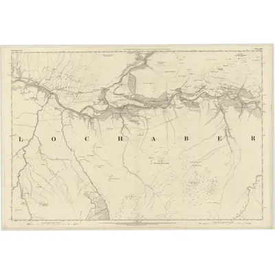 1870 Map of Inverness-shire (Mainland), Sheet CXLI, 1872 Print