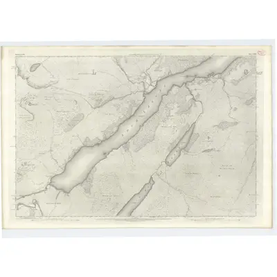 1870 Map of Inverness-shire (Mainland), Sheet CXXIX, 1872 Print