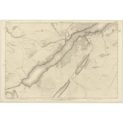 1870 Map of Inverness-shire (Mainland), Sheet CXXIX, 1872 Print