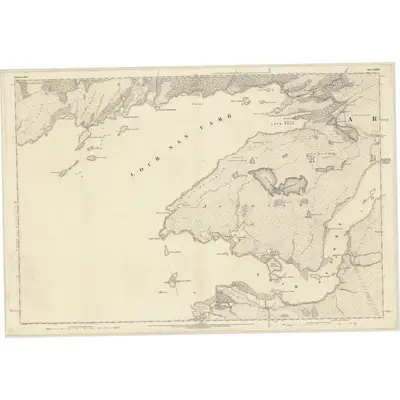 1873 Map of Inverness-shire (Mainland), Sheet CXXXV, 1876 Print