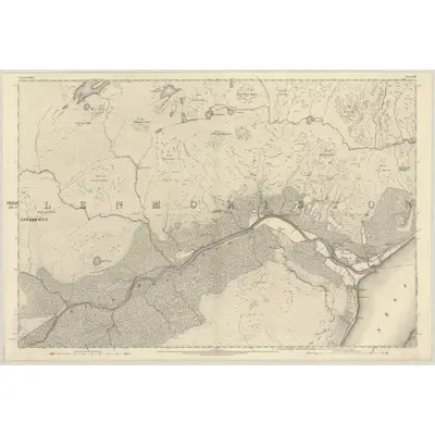 1871 Map of Inverness-shire (Mainland), Sheet LIII, 1874 Print