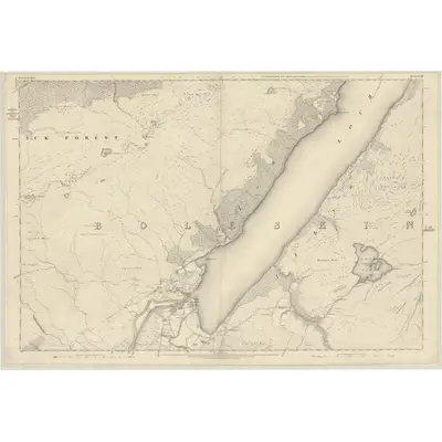 1871 Map of Inverness-shire (Mainland), Sheet LXVIII, 1874 Print