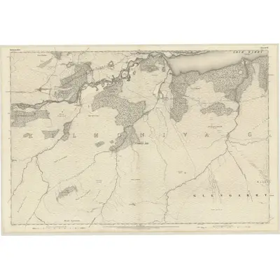 1872 Map of Inverness-shire (Mainland), Sheet XCVI, 1875 Print