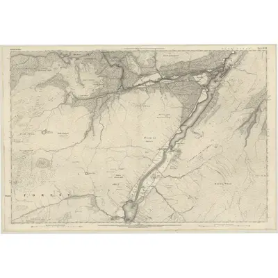 1871 Map of Inverness-shire (Mainland), Sheet XCVII, 1873 Print
