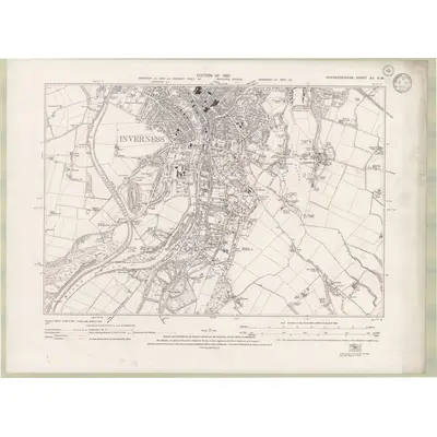 1929 Map of Inverness-shire - Mainland Sheet XII.NW, 1932 Print