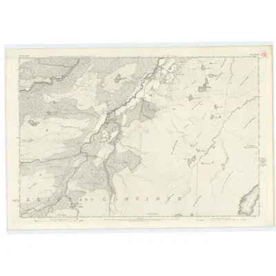 1872 Map of Inverness-shire (Mainland), Sheet XXXIX, 1876 Print