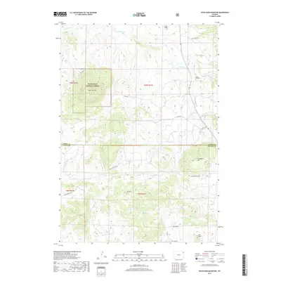 2017 Map of Inyan Kara Mountain, 2017 Print