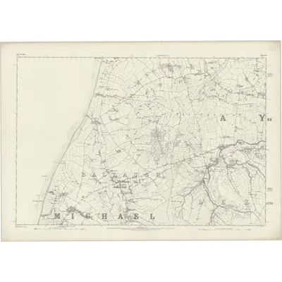 1869 Map of Isle of Man IV, 1870 Print
