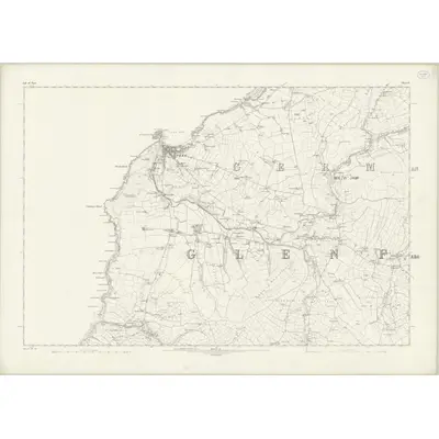 1868 Map of Isle of Man IX, 1870 Print