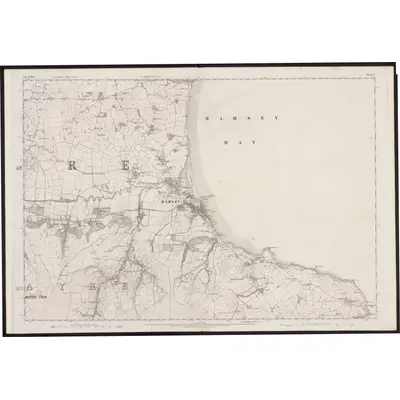 1869 Map of Isle of Man V, 1870 Print