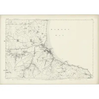 1869 Map of Isle of Man V, 1870 Print