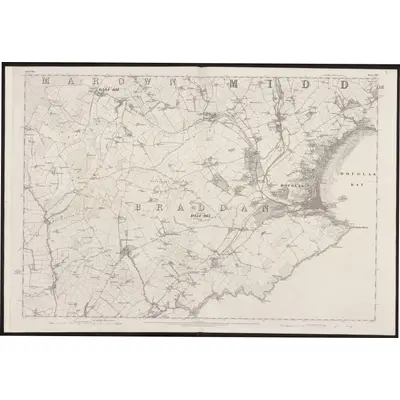 1867 Map of Isle of Man XIII, 1870 Print