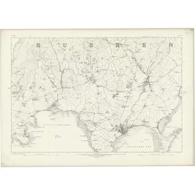 1868 Map of Isle of Man XVI, 1870 Print