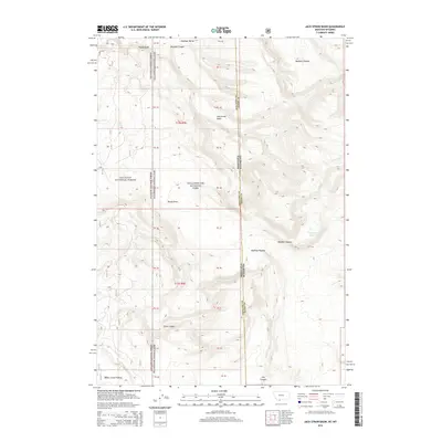 2014 Map of Jack Straw Basin, 2014 Print