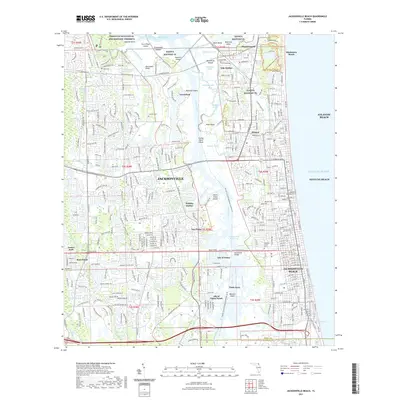 2021 Map of Jacksonville Beach, 2021 Print