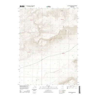 2015 Map of Jake Creek Mountain, 2015 Print