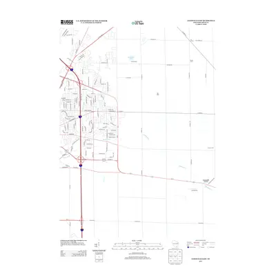 2013 Map of Janesville East, 2013 Print