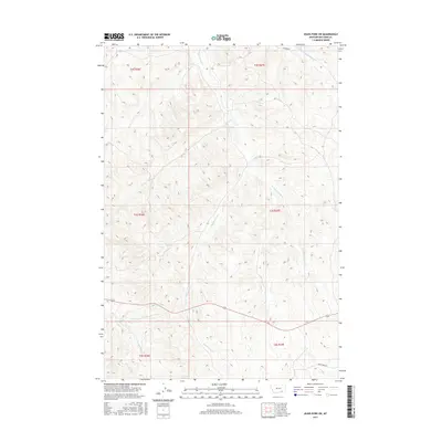 2017 Map of Jeans Fork SW, 2017 Print