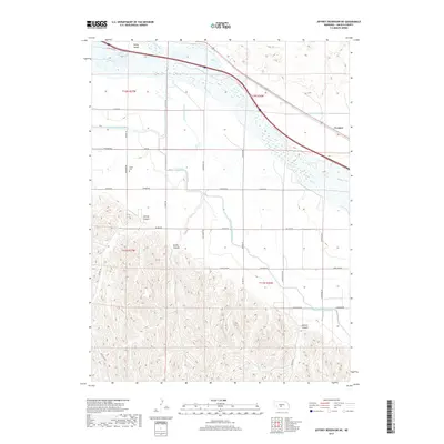 2017 Map of Jeffrey Reservoir NE, 2017 Print