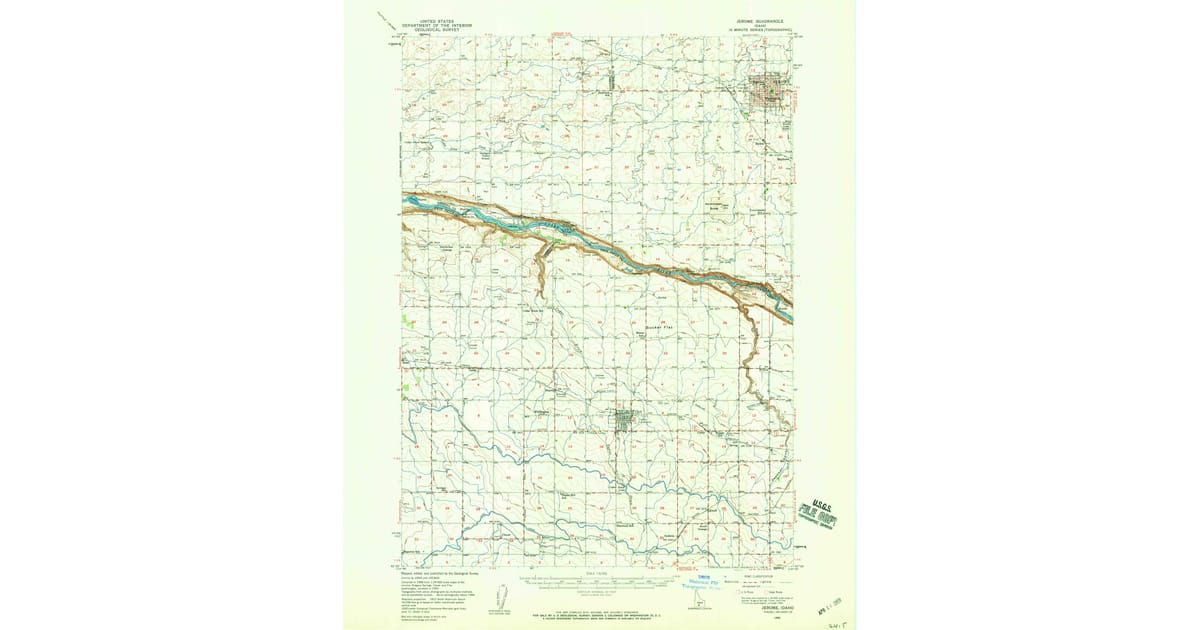1950s Maps of Buhl, ID Pastmaps