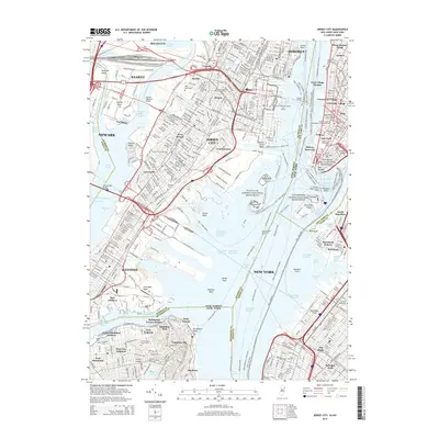 2014 Map of Jersey City, 2014 Print