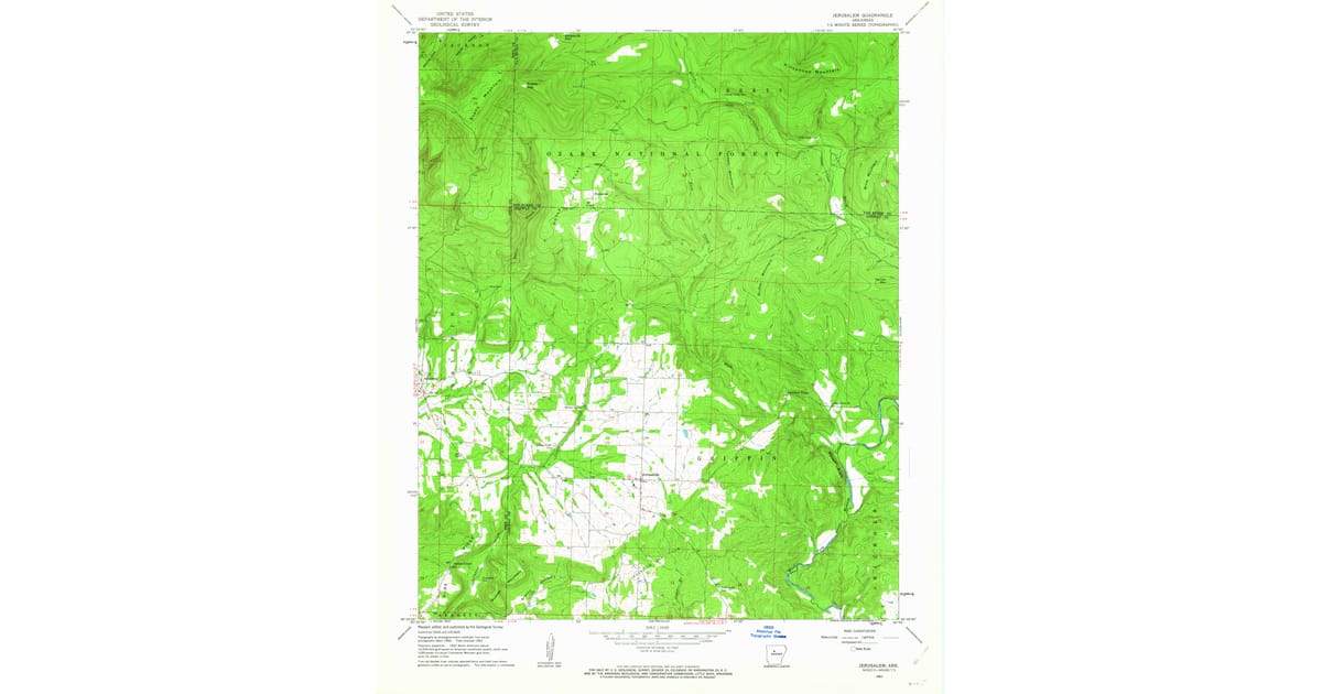 1962 Map of Jerusalem, Appleton, AR — High-Res | Pastmaps