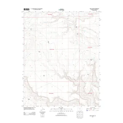 2013 Map of Jesus Canyon, 2013 Print