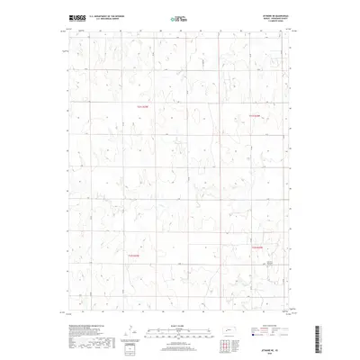 2018 Map of Jetmore NE, 2018 Print