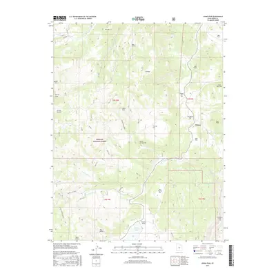2017 Map of Johns Peak, 2017 Print
