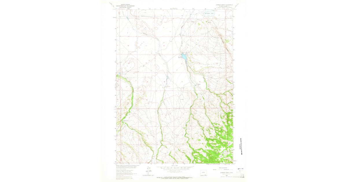1963 Map of Johnson Ranch, Albany County, WY — High-Res | Pastmaps