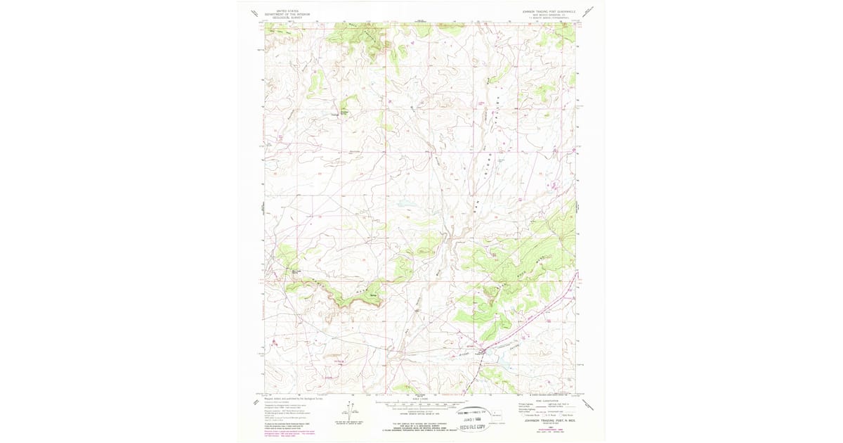 1961 Map of Johnson Ranch, Lea County, NM — High-Res | Pastmaps