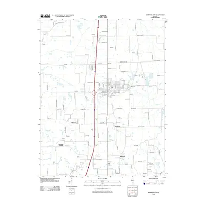 2012 Map of Johnston City, 2012 Print