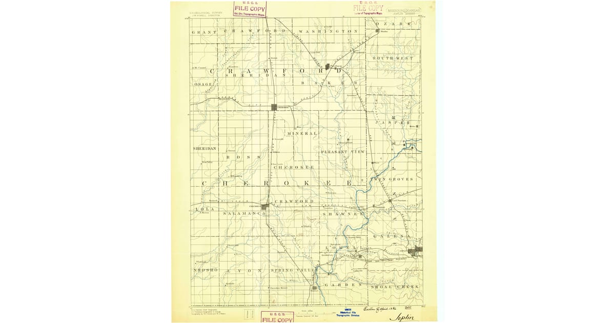 1800s 19th Century Maps of Mindenmines - Joplin Cherokee County Ks Usgs Topo 1886 Og 1200x630 