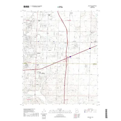 2017 Map of Joplin East, 2017 Print
