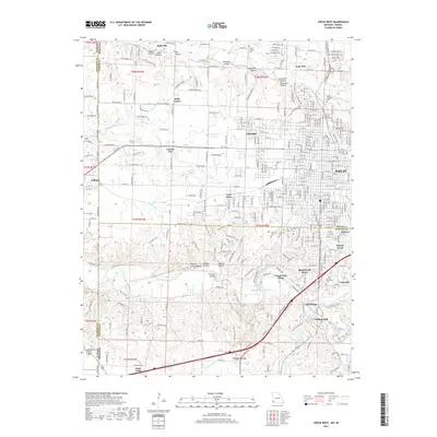 2017 Map of Joplin West, 2017 Print