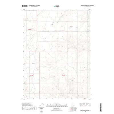 2018 Map of Jordan Meadow Mountain, 2018 Print
