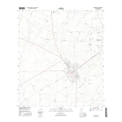 2016 Map of Jourdanton, 2016 Print